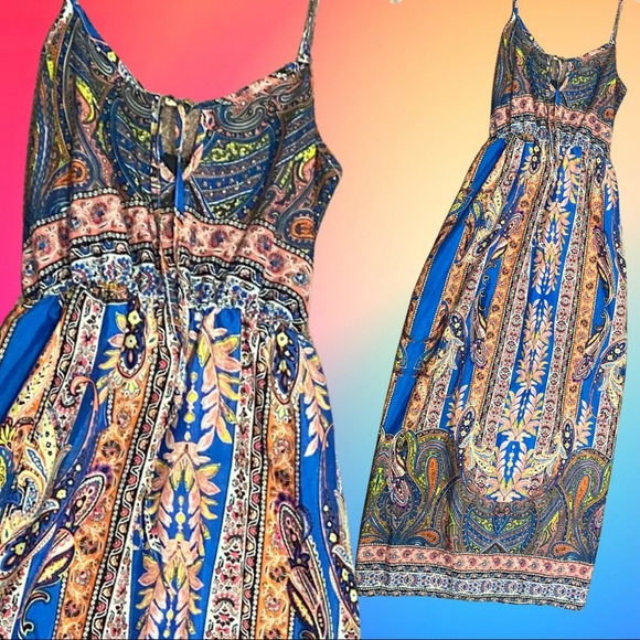 Boho Maxi dress/print/XS - Picture 1 of 5
